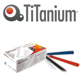 100 dorsi plastici 21 anelli 20mm bianco titanium