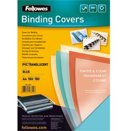 100 copertine colorate a4 pvc 200mic rosso fellowes