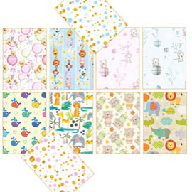 100 fogli di carta regalo linea baby 70x100cm fantasie assortite kartos