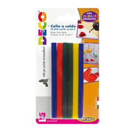 12 stick colle colori assortiti per pistola mini tg02m Ø.7mm - lungh.10cm cwr