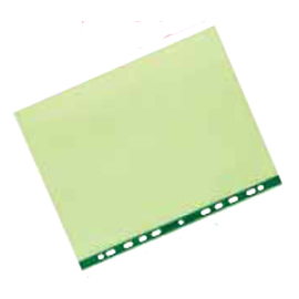 25 buste forate pstel 22x30 verde liscio favorit