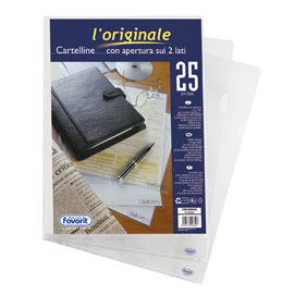 25 cartelline a l 22x30 ppl liscio l'originale favorit
