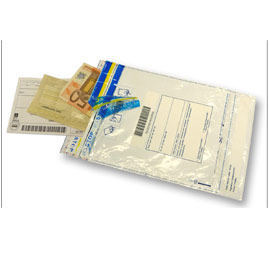 25 buste sicurezza 225x325mm in ldpe riciclabile 70 mic