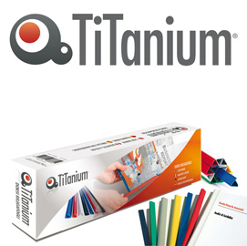 25 dorsi rilegafogli 4mm bianco titanium