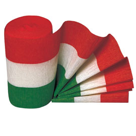 3 rotoli carta crespa tricolore 10mt x 10cm sadoch