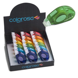 360020 espositore 18 colle a nastro 6mmx8mt colorosa riplast