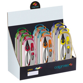 360050 espositore 12 compasse aste fisse colori assortiti riplast