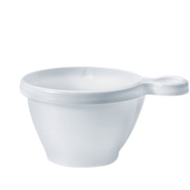 50 tazzine caffe' espresso 85cc bianco termoformate monouso dopla