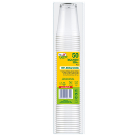 50 bicchieri 390ml in pla trasparente doplagreen