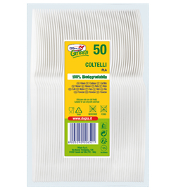 50 coltelli compact in pla bianco doplagreen