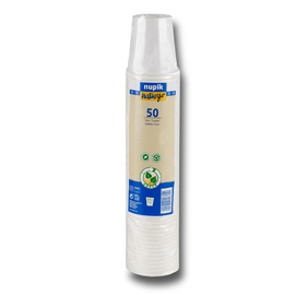 50 bicchieri 80ml da caffe' in carta bianca naturego dopla