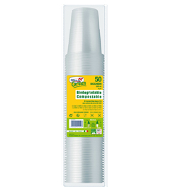 50 bicchieri 200ml in pla trasparente flex doplagreen