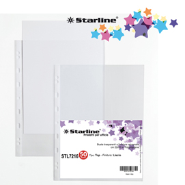 50 buste forate 22x30cm liscio top starline