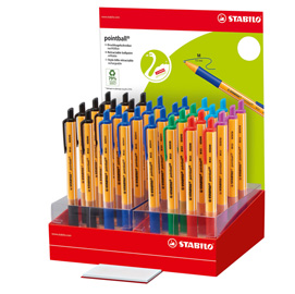6030/32-1 espositore 32 penne pointball colori assortiti stabilo