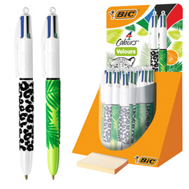 967278 expo da banco 30 pz 4 colori velours fantasie assortite bic