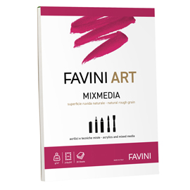 Album collato mix media favini art 20fg 250gr/m2 f.to a4