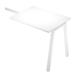 Allungo reversibile dx/sx easy - 80 x 60 cm - gamba inclinata - grigio