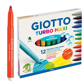 Astuccio 12 pennarelli turbomaxi giotto