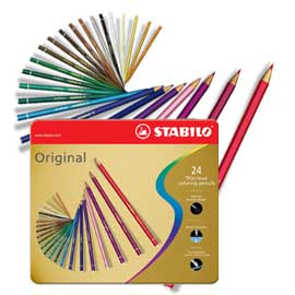 Astuccio metallo 24 pastelli stabilo original 8774