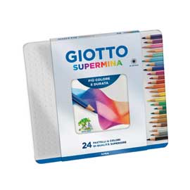Astuccio metallo 24 pastelli supermina giotto