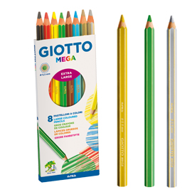 Astuccio 8 pastelli giotto mega