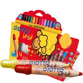 Astuccio 12 supermatitoni c/temperino giotto bebe'