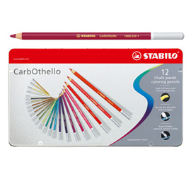 Astuccio metallo 12 colori matite carboncino carbothello