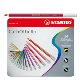 Astuccio metallo 24 colori matite carboncino carbothello