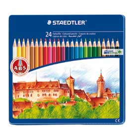 Astuccio metallo 24 matite colorate 145 noris club staedtler