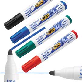 Astuccio 4 marcatori p.tonda whiteboard velleda® 1701 recycled bic®