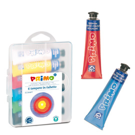 Astuccio 6 tubi tempera 18ml primo