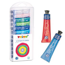 Astuccio 12 tubi tempera 12ml primo
