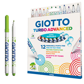 Astuccio 12 pennarelli giotto turbo advanced