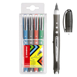 Astuccio 4 roller worker®colorful 0,5mm col. Assortiti stabilo