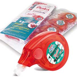 Astuccio 4 correttori a nastro il bianchetto 10mtx 4.2mm pentel
