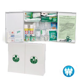 Armadietto p. Soccorso in plastica bianco 102p oltre 3 persone