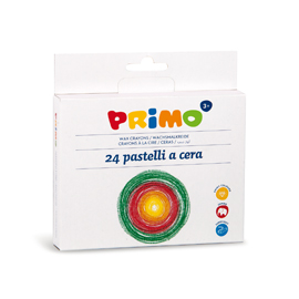 Astuccio 24 pastelli a cera jumbo Ø10,5mm 100mm primo