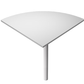 Angolare 90° bianco + gamba supporto x scrivanie minerva
