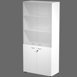 Armadio modulare a 2+2 ante 90x45,8cm - h200cm bianco