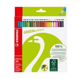 Astuccio 24 pastelli green colours stabilo