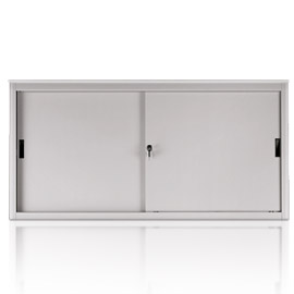 Armadio basso metallo ante scorr. 180x45cm h85cm grigio