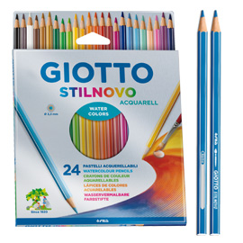 Astuccio 24 pastelli stilnovo acquarell giotto