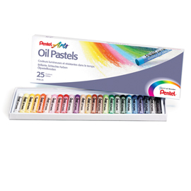 Astuccio 25 pastelli a olio pentel arts