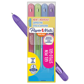 Astuccio 4 penne sfera stick inkjoy gel 600st 0,7 col.fun papermate
