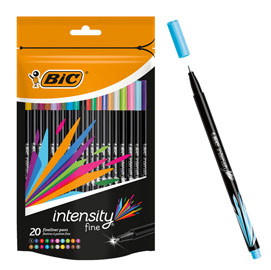 Astuccio 20 fineliner intensity 0,8mm colori assortiti bic