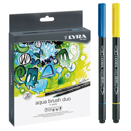 Astuccio 36 pennarelli aqua brush duo lyra