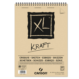 Album spiralato lato corto xl kraft a3 60 fg. 90 gr. Canson