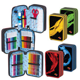 Astuccio 3 zip colorosa 13x20x.5cm colori assortiti riplast