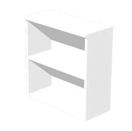 Armadio modulare basso a giorno 90x44cm - h85cm bianco