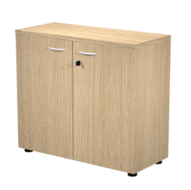Armadio modulare basso a 2 ante battenti 90x44cm - h85cm rovere